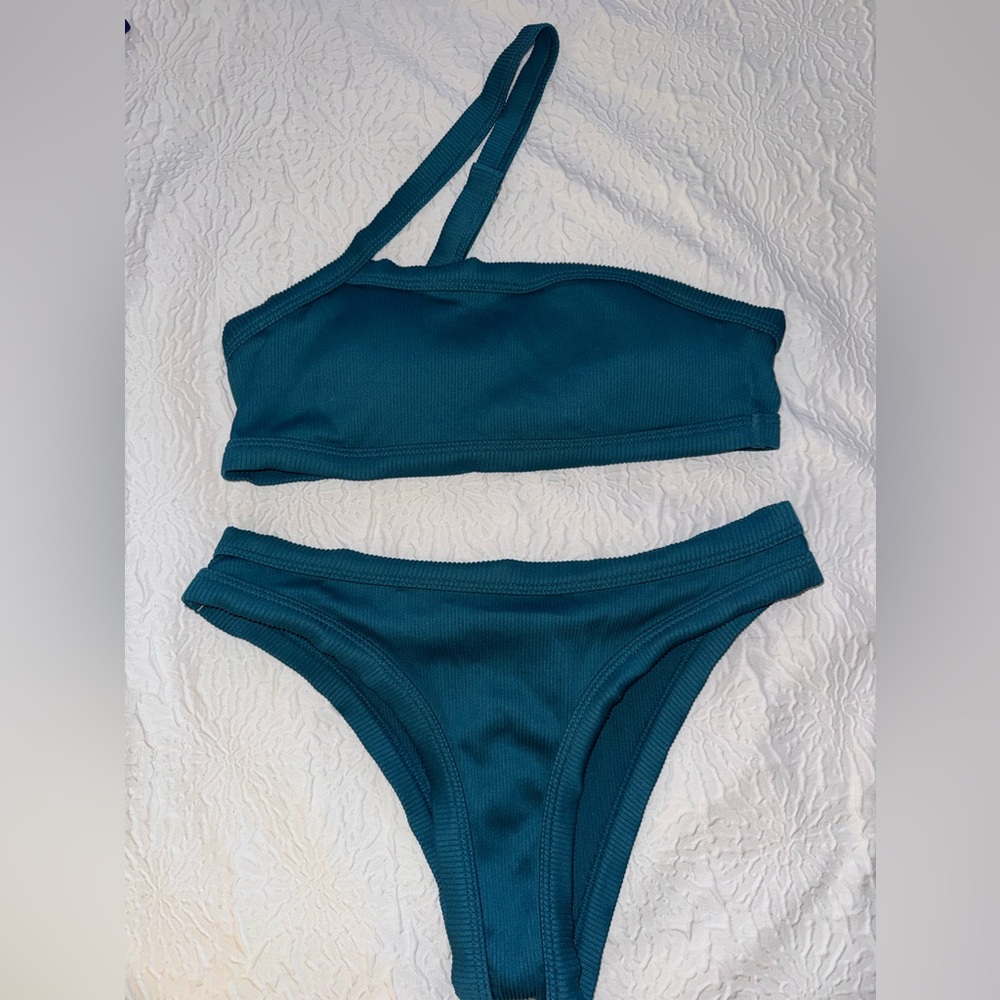 Zaful Deep Blue Asymmetrical Bikini